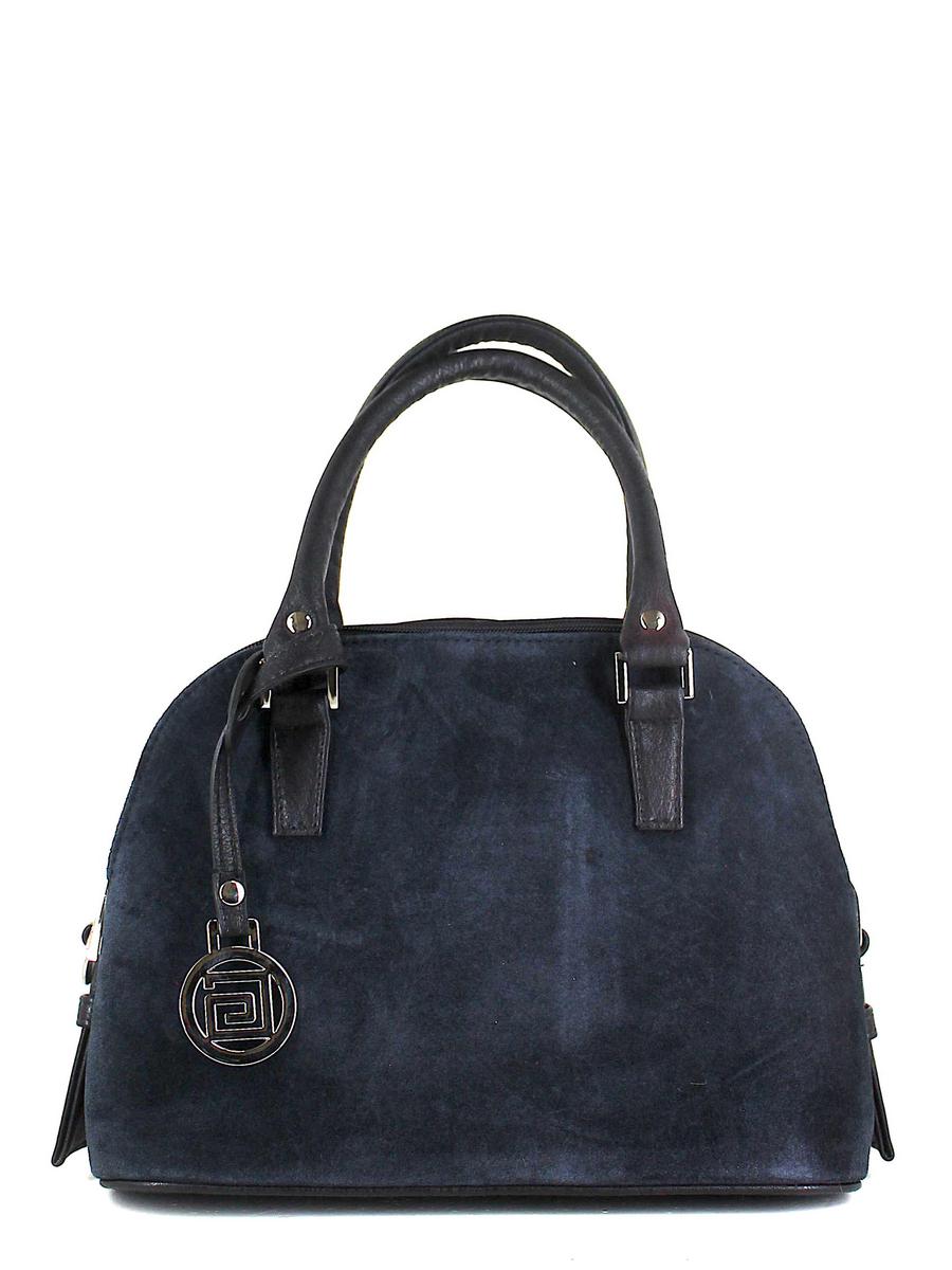 Gera сумки 1539 чёрный+замша синий