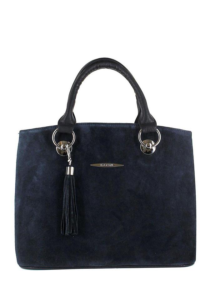 Gera сумки 1066 чёрный+замша синий