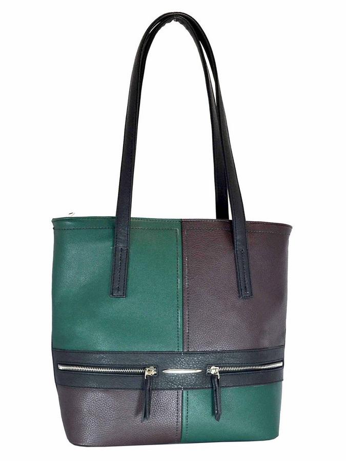 Miss Bag сумки милонега чёрный-зелёный