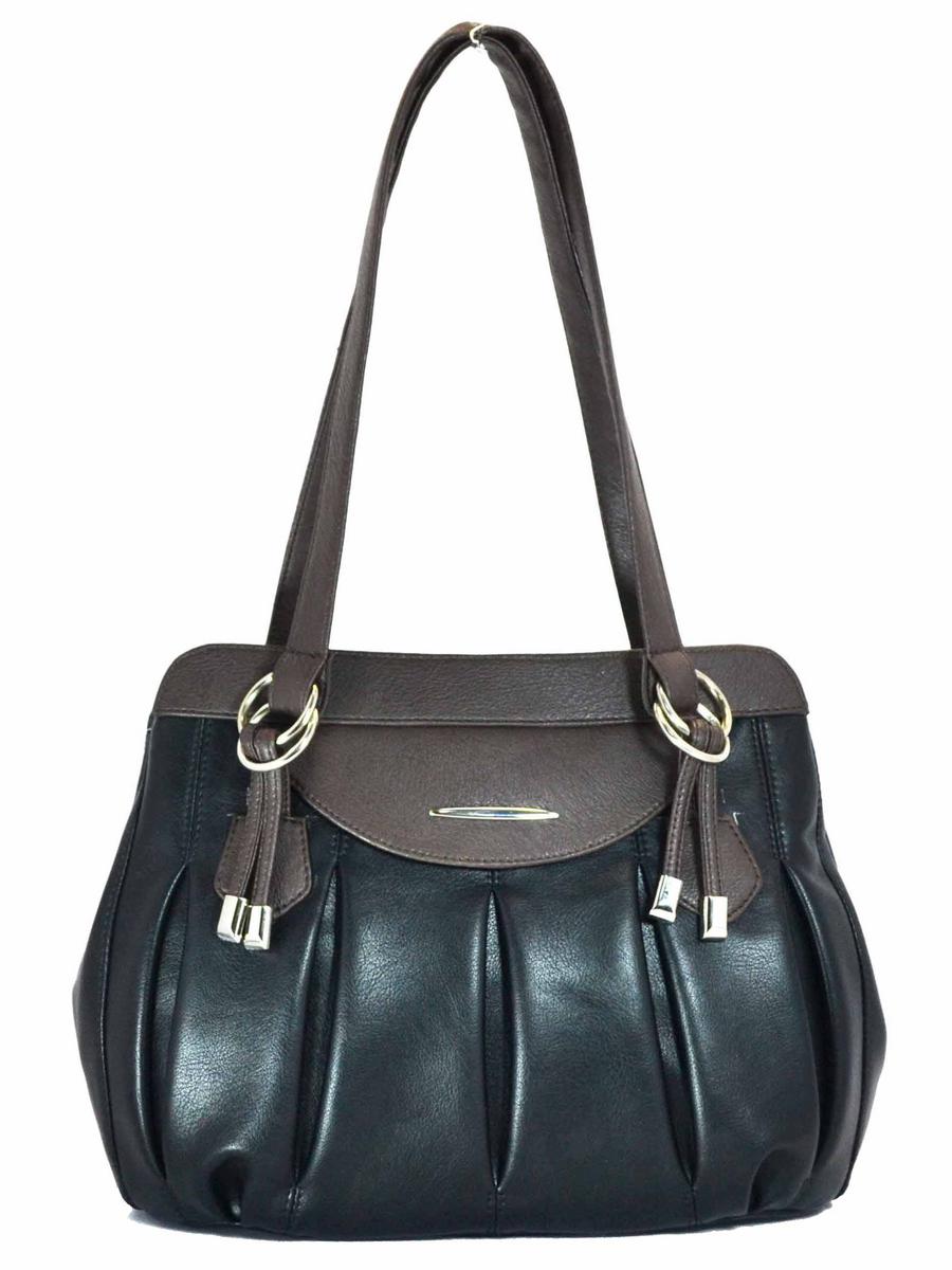 Miss Bag сумки лариса чёрный/коричневый